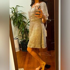 Elegant Black and White Patterned Dress